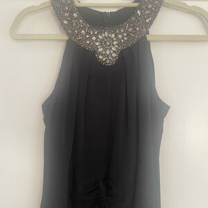 Embellished Black evening gown